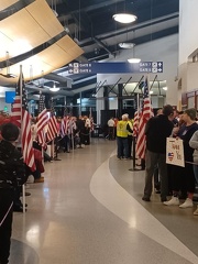 Russ Honor Flight Arrival area at airport 2022