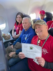 Russ Honor Flight on the plane 2022